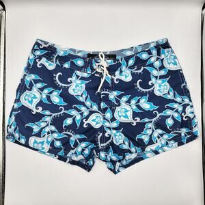 Vintage Y2K Anchor Blue Paisley Print Board Shorts Women's Size XL Surf Swim